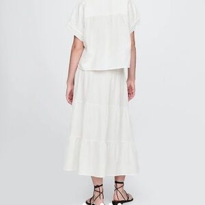 Elegant White Women's White Colton Gauzy Skirt